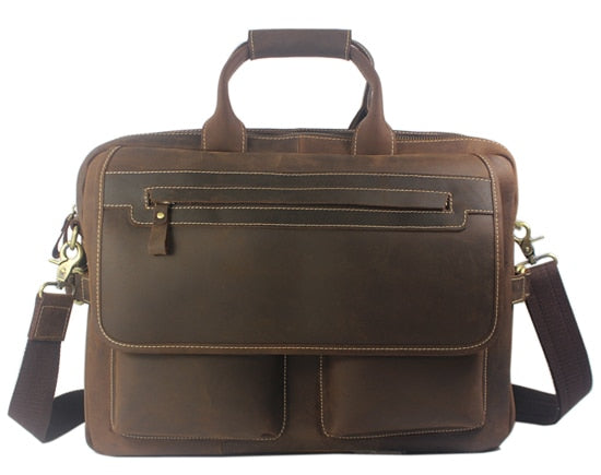 Genuine Leather Briefcase men Business