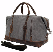 Load image into Gallery viewer, Canvas Leather Men&#39;s Travel Bag