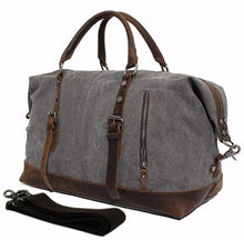 Load image into Gallery viewer, Canvas Leather Men's Travel Bag