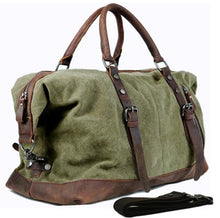 Load image into Gallery viewer, Canvas Leather Men's Travel Bag