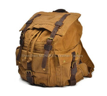 Load image into Gallery viewer, Canvas Leather Men&#39;s Backpack Large