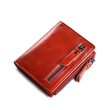 Load image into Gallery viewer, Genuine Leather Men Short Wallet