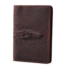 Load image into Gallery viewer, Crocodile Cowhide Leather Men Short Wallet