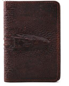 Crocodile Cowhide Leather Men Short Wallet