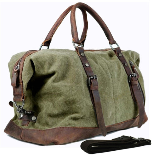 Canvas Leather Men's Travel Bag